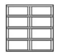 square garage door design