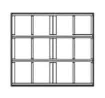 square garage door design