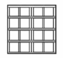 square garage door design