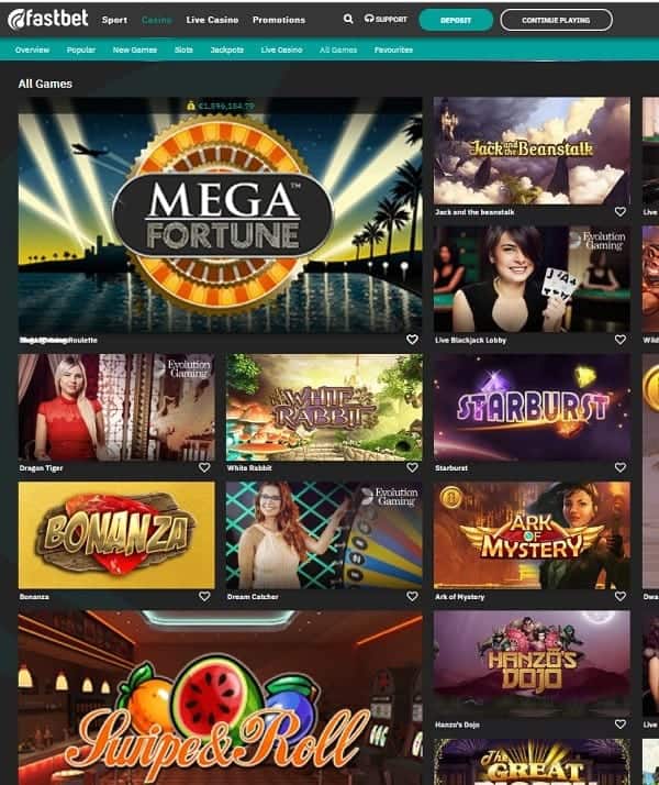 Fastbet Casino screen review