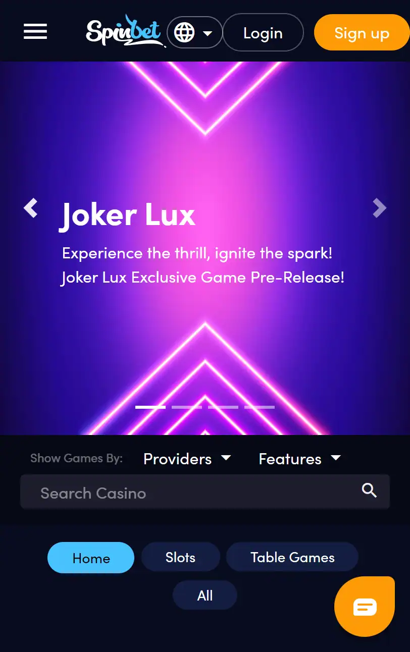 Spinbet Mobile Screenshot